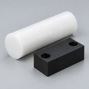 AI material illustration: POM / Acetal sample; appearance varies by grade and finish.
