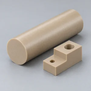 AI material illustration: PEEK sample; appearance varies by grade and finish.