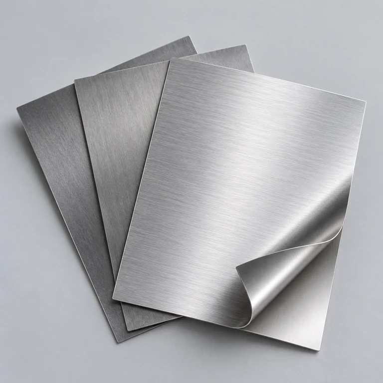 AI material illustration: Stainless steel sheet sample; appearance varies by grade and finish.