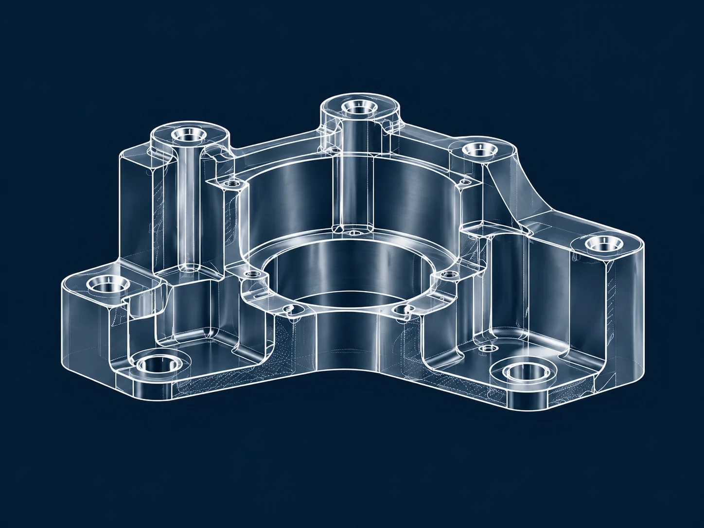 AI-generated illustrative cnc wireframe